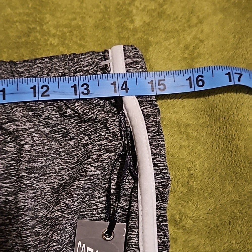 Splash Juniors Heathered Black White Polyester Spandex Running Shorts Athletic L - Picture 4 of 8